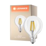Ledvance Classic LED E27 Globe Filament Clear 11W 1521lm - 940 Cool White | Best Colour Rendering - Dimmable - Replaces 100W