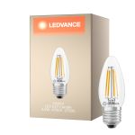Ledvance Classic LED E27 Candle Filament Clear 3.4W 470lm - 827 Extra Warm White | Replaces 40W