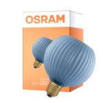 Osram Decor LED Lamp Blue Glass LED E27 Globe Frosted 3.5W 300lm - 827 Extra Warm White | Replaces 25W