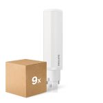 Multipack 9x Philips CorePro PL-C LED 6.9W 770lm - 840 Cool White | 2-Pin - Replaces 18W