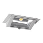 LED Downlight Wallwasher Wally Maxi Grey 46W 6400lm 70x75D - 840 Cool White - 238x145mm