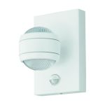 Eglo Wall Light Sesimba 1 Steel White 3W 280lm - 830 Warm White | IP44 - Motion and Light Sensor