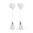 Nordlux Ray 2-Kit Pendant Glass Chrome | Suitable for 2x E14