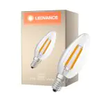 Ledvance Classic LED E14 Candle Filament Clear 2.9W 470lm - 827 Extra Warm White | Dimmable - Replaces 40W