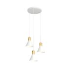 Emibig Pendant Rosa Steel White | Suitable for 3x E27 - Max 15W