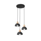 Emibig Ceiling Light Seco Steel Black | Suitable for 3x E27 - Max 15W
