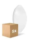 Multipack 5x Ledvance Surface Circular 400 24W 830 1920lm White IP44 | with Sensor - Warm White - Replaces 2x26W