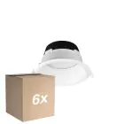 Multipack 6x Noxion LED Downlight Hera Deep Recessed White 21W 2400lm 100D - 827-830-840 CCT | 226mm - Cutout 200mm